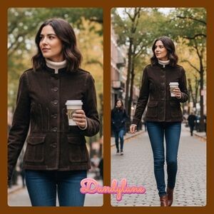 Steven Madden Genuine Leather Jacket Military Size Medium